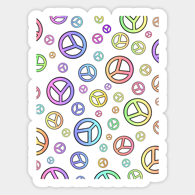 PEACE Sign Pattern Sticker by SartorisArt1